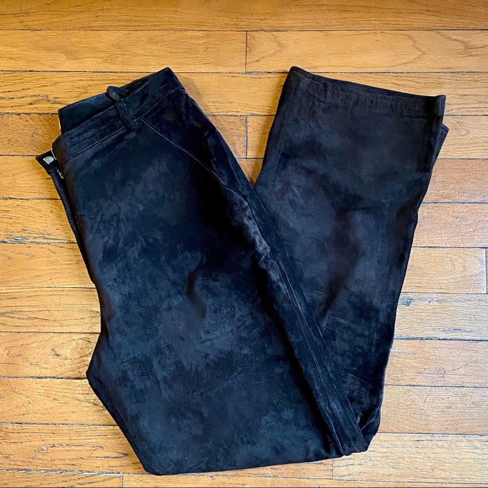 ROM GARSON Women’s Chocolate Brown Suede Pants